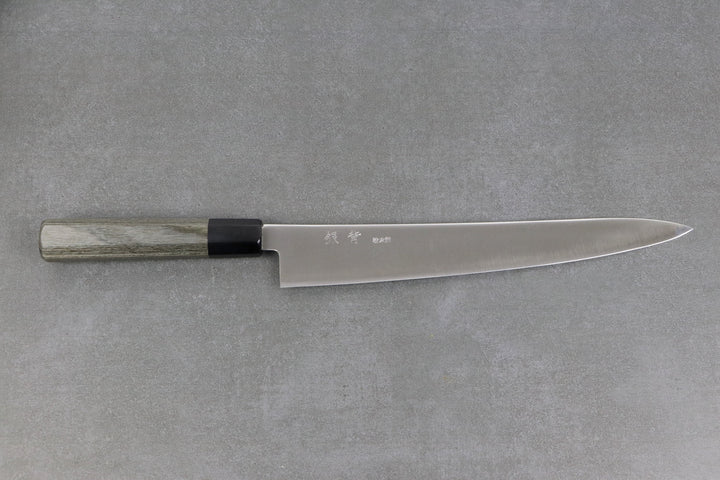 Gyuto 270mm HAP40 - Tsuchime, manche de couteau rouge