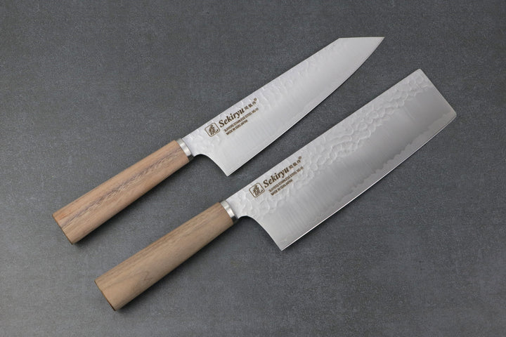 Japanisches Messerset mit Nakiri und Bunka